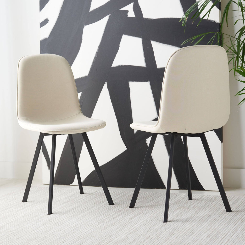 Beige / Black Dining Chair (Set of 2) F3396