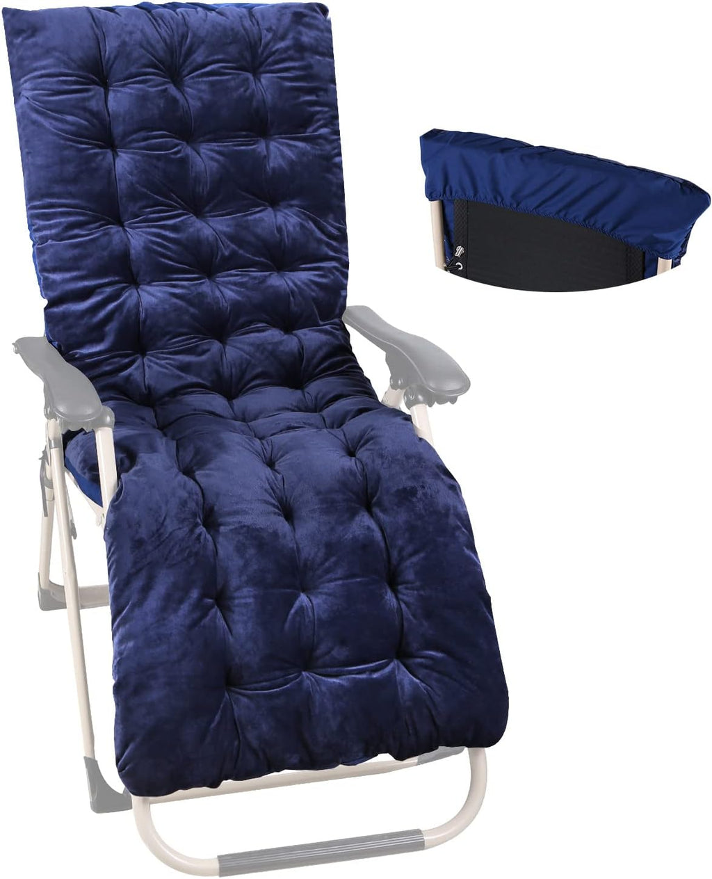 Blue Cotton Chaise Lounge Cushion R9415