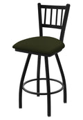 36x22 Swivel Extra Tall Bar Stool with Black Wrinkle Finish and Canter Pine Seat L36180