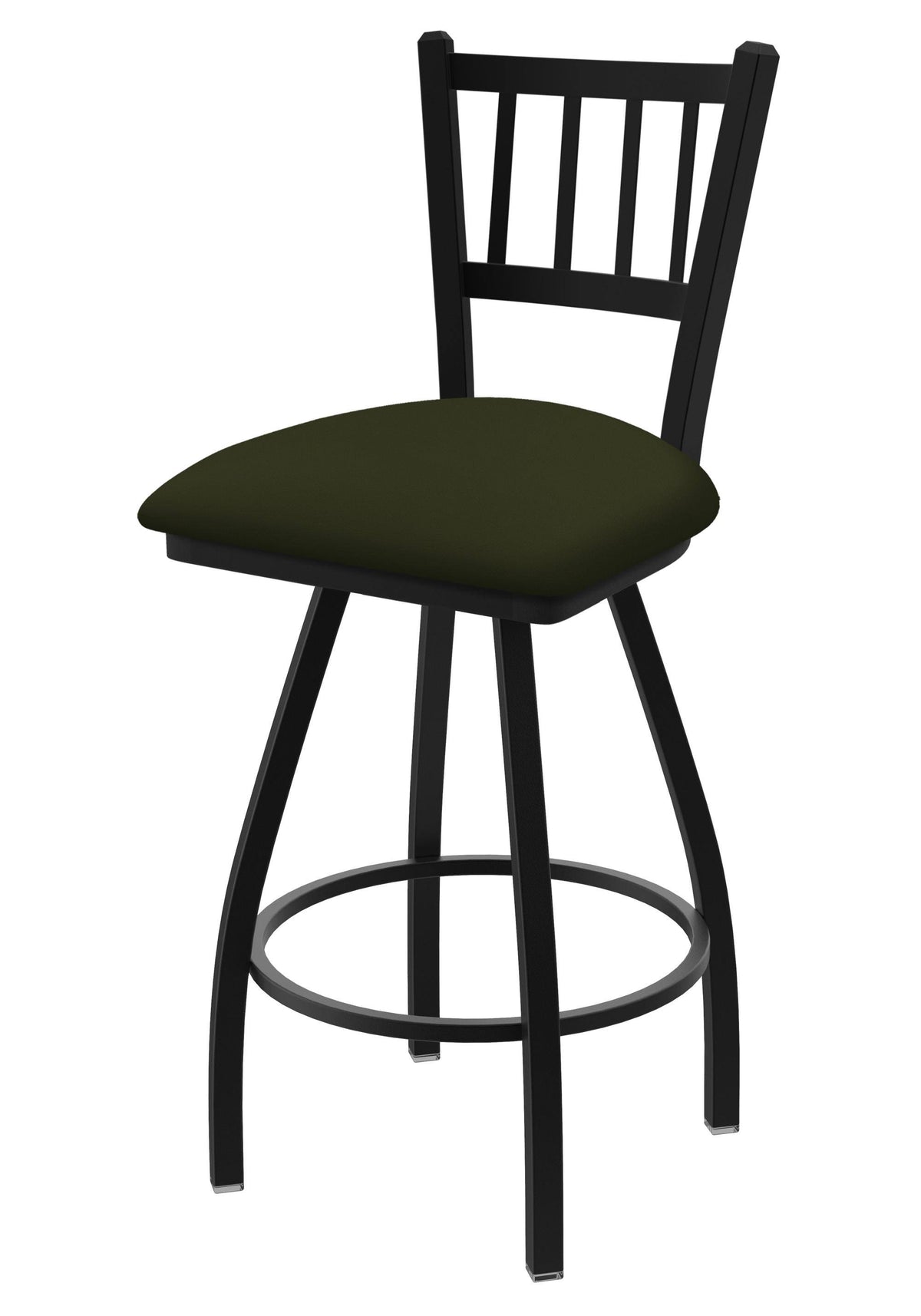 36x22 Swivel Extra Tall Bar Stool with Black Wrinkle Finish and Canter Pine Seat L36180