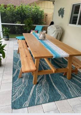 Mushroom Stain Backless Bench P850759