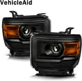 Black Housing with Amber Reflector Headlight Assembly L3748