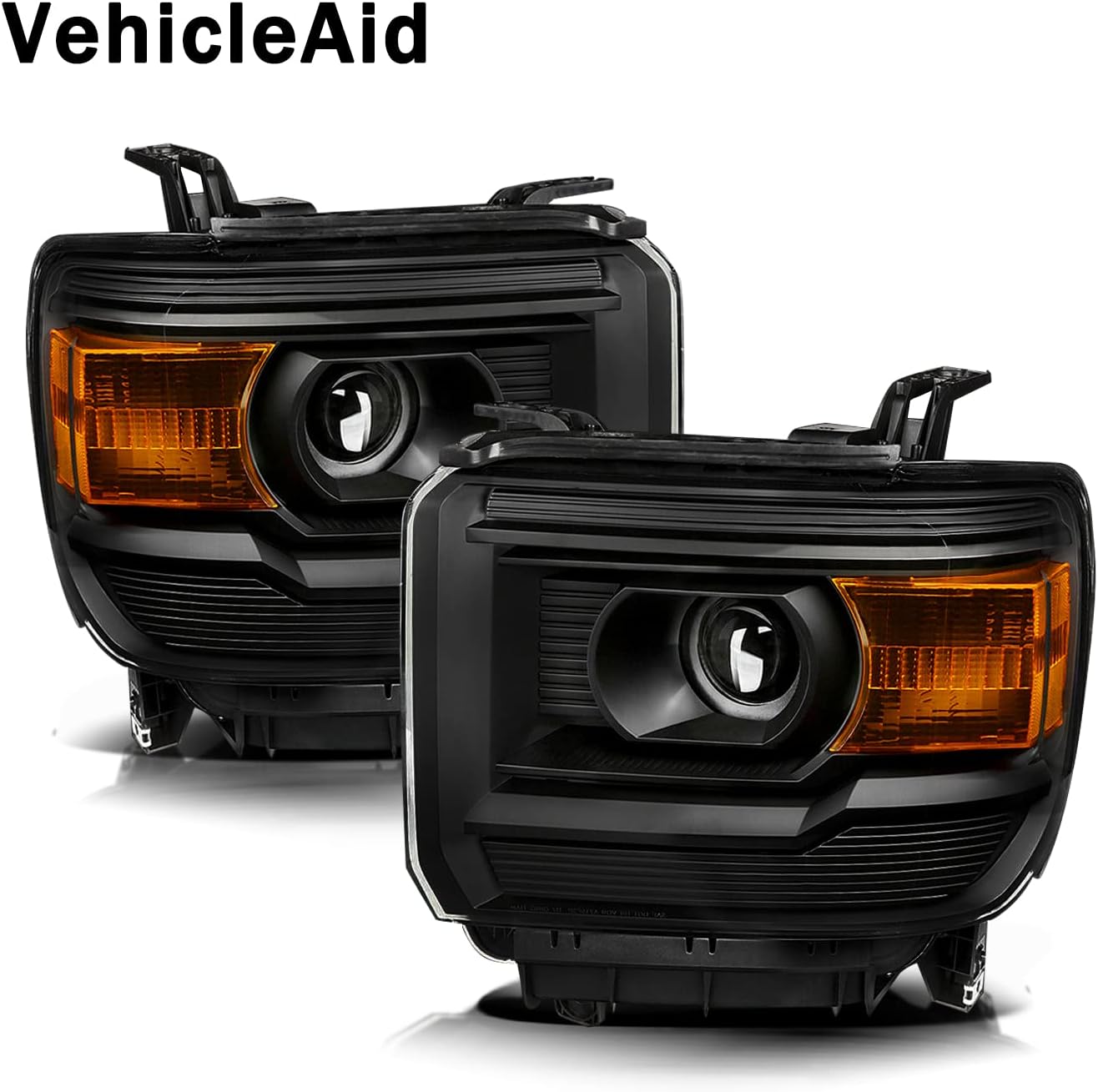 Black Housing with Amber Reflector Headlight Assembly L3748