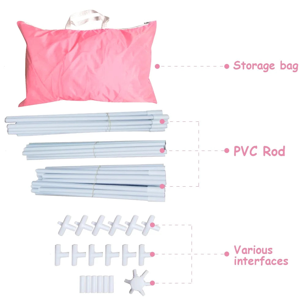 Pink Castle Play Tent with Led Lights O70878