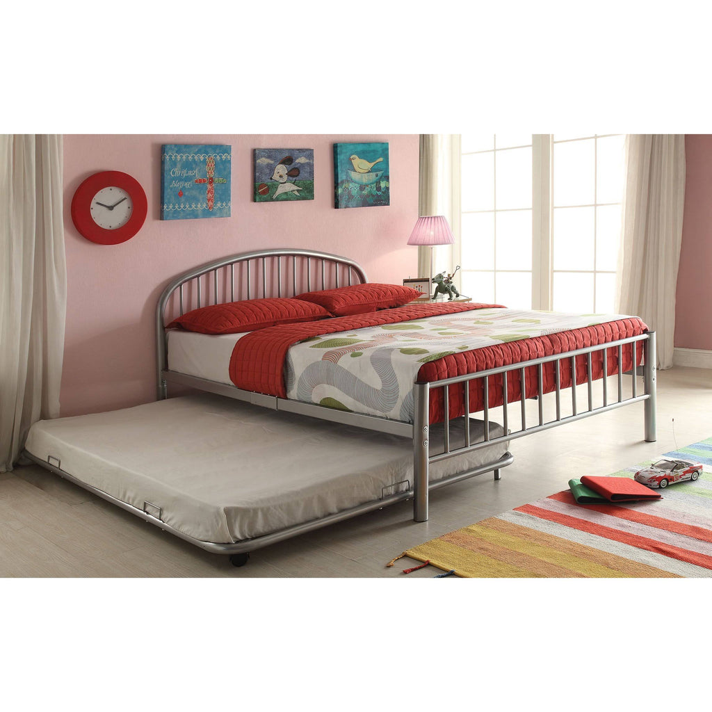Trundle Twin Silver Metal Tube F158908