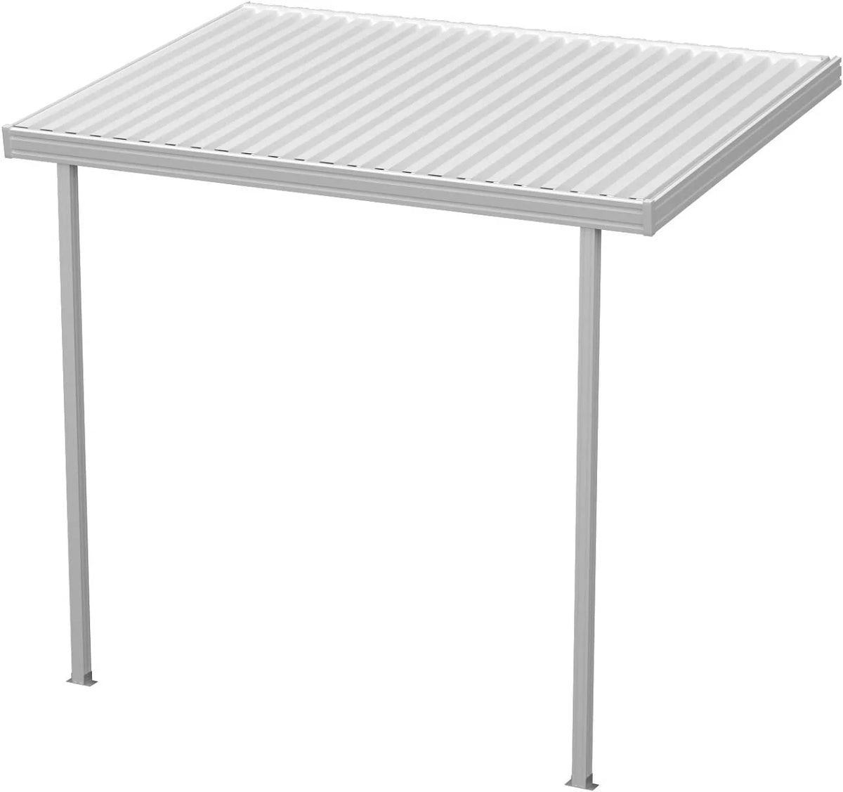 White Aluminum Patio Cover with 2 Posts Q6667