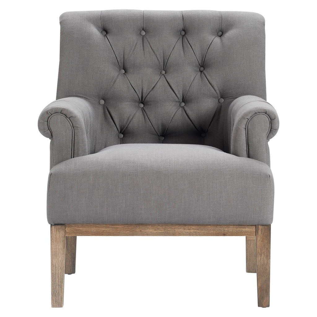 Gray Tufted Accent Chair A4893