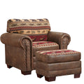Arm Chair with Matching Ottoman Z141