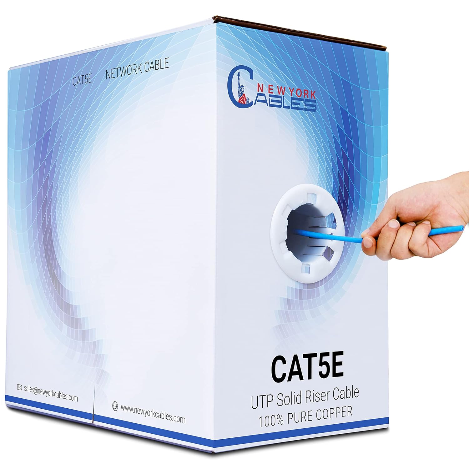 1000ft Bulk Ethernet Cable, 24AWG 350MHz 4Pair UTP, White P42382
