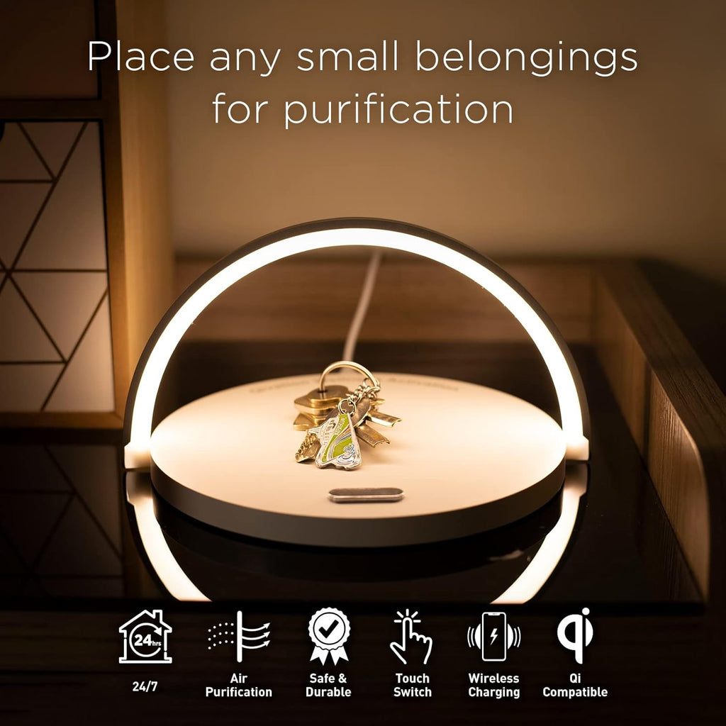 TiO2 Multifunctional Desk Lamp with Wireless Charger, Modern LED Lamp S9434