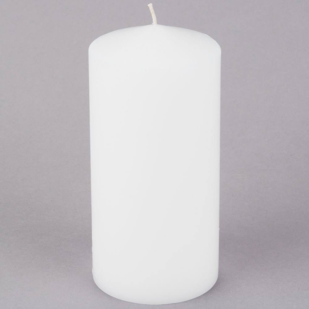 White Wax Pillar Candle - 12/Case X31110