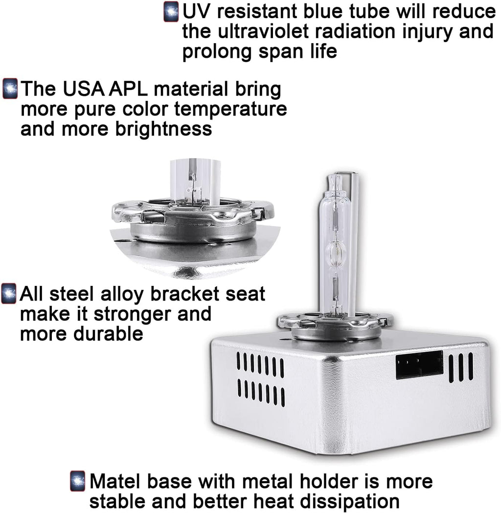 6000K 35W Xenon HID Headlight Bulb with Integrated Ballast Y33491