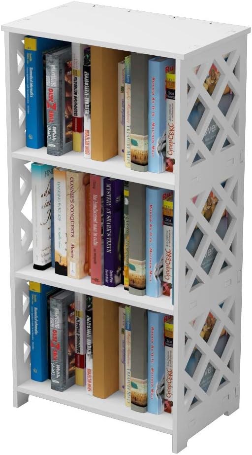 2 Tier White Bookshelf L5496