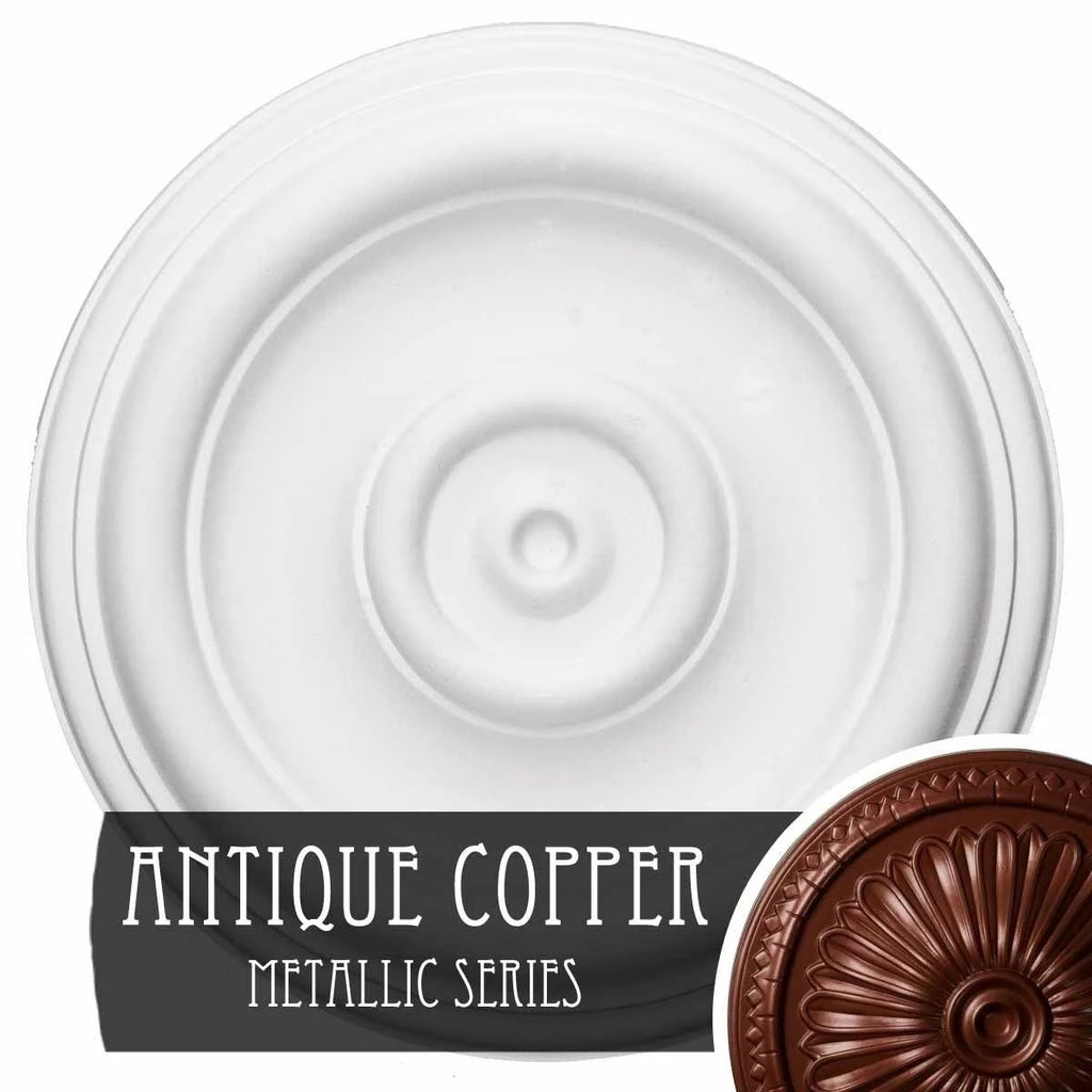 12 inch x 1 inch Hand-Painted Pearl White Ceiling Medallion K63105