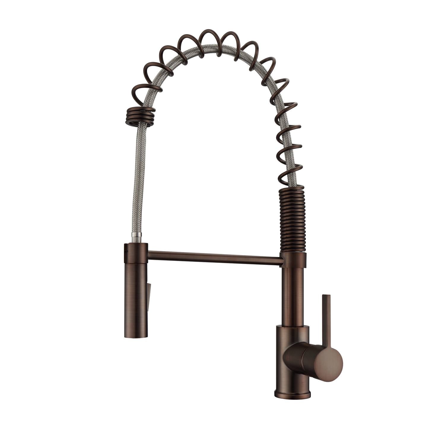 Oil Rubbed Bronze Kitchen Faucet with Pull-Out Spray E446