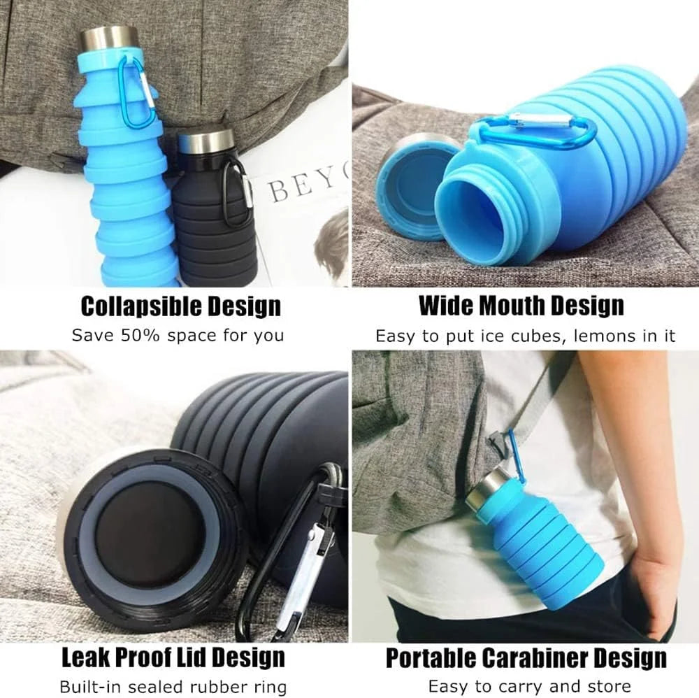 Collapsible Silicone Water Bottle H82846