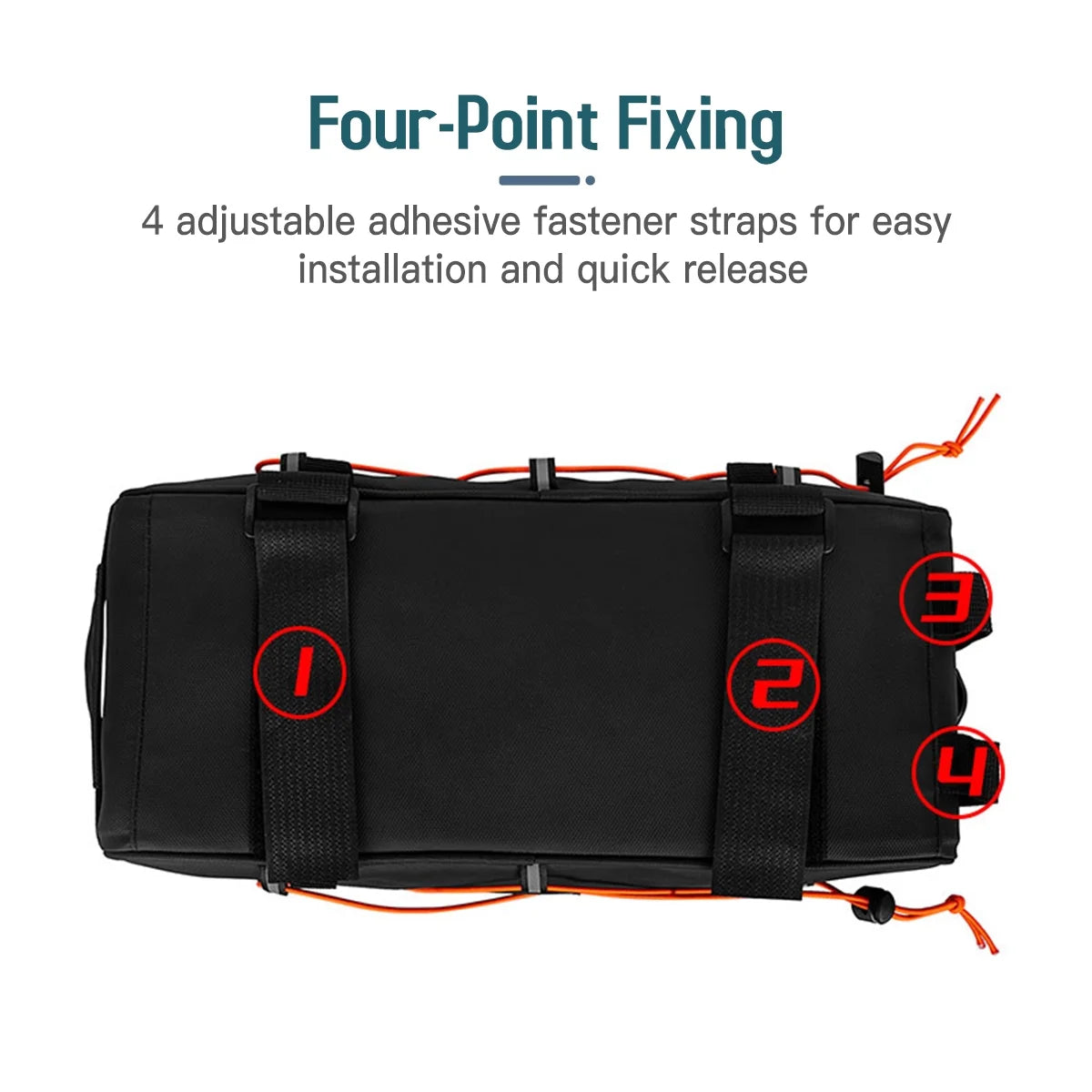 3-in-1 Waterproof Rear Seat Bike Trunk Bag with 2 Side Hanging Bags U765