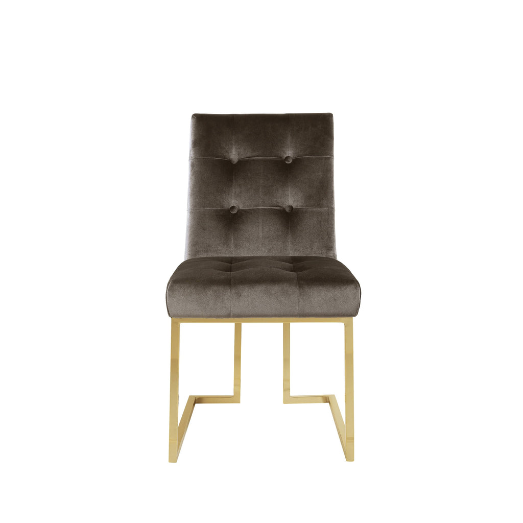 Taupe Velvet Dining Side Chair L48572