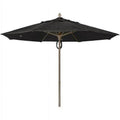 Champagne Bronze 8 Rib Market Umbrella with Black Canopy D728