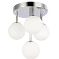 Polished Chrome 4 Light Flush Mount Fixture R686