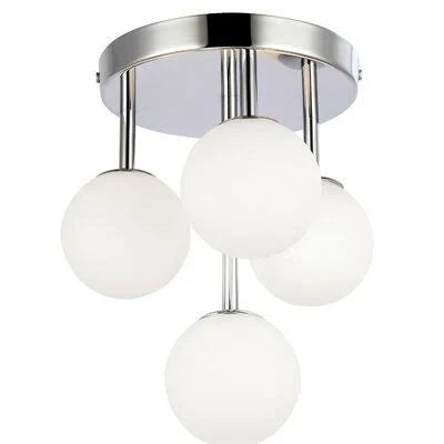Polished Chrome 4 Light Flush Mount Fixture R686