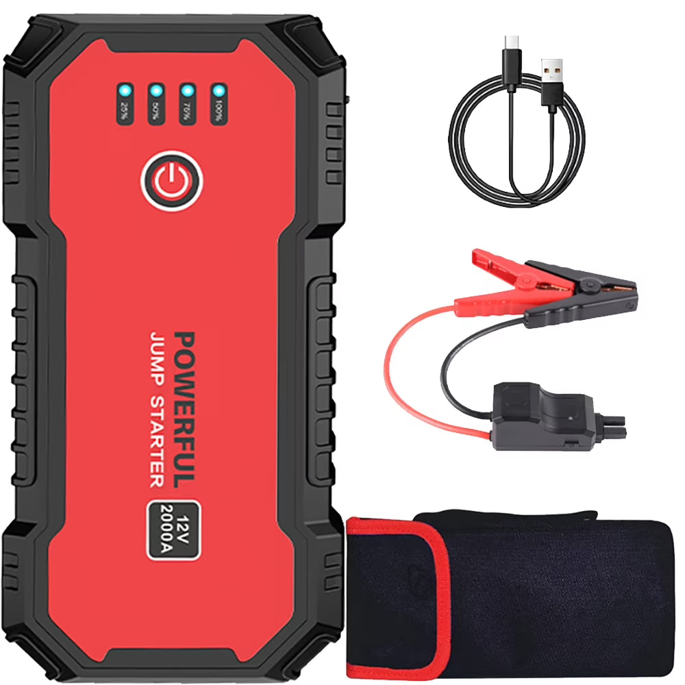 Car Jump Starter 12V 20000mAh with USB Quick Charge 3.0 and Smart Clip T881