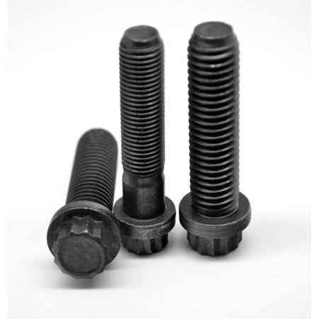 5/8-18 x 5 Fine Thread 12-Point Flange Screw Alloy Steel Thermal Black Oxide Pk 50 F1042