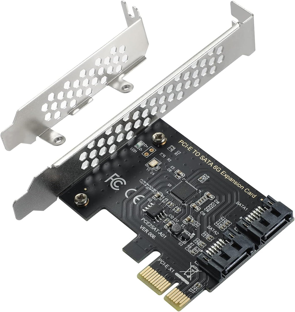 PCIe SATA Card 2 Ports, 6Gbps SATA 3.0 Controller Card S599
