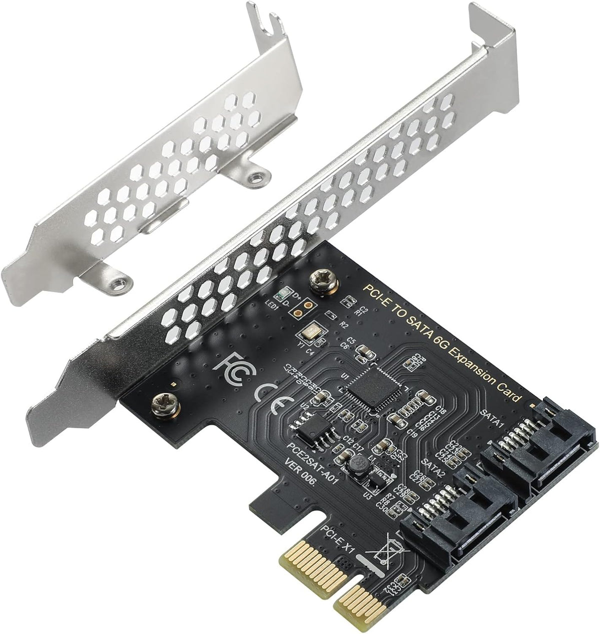 PCIe SATA Card 2 Ports, 6Gbps SATA 3.0 Controller Card S599
