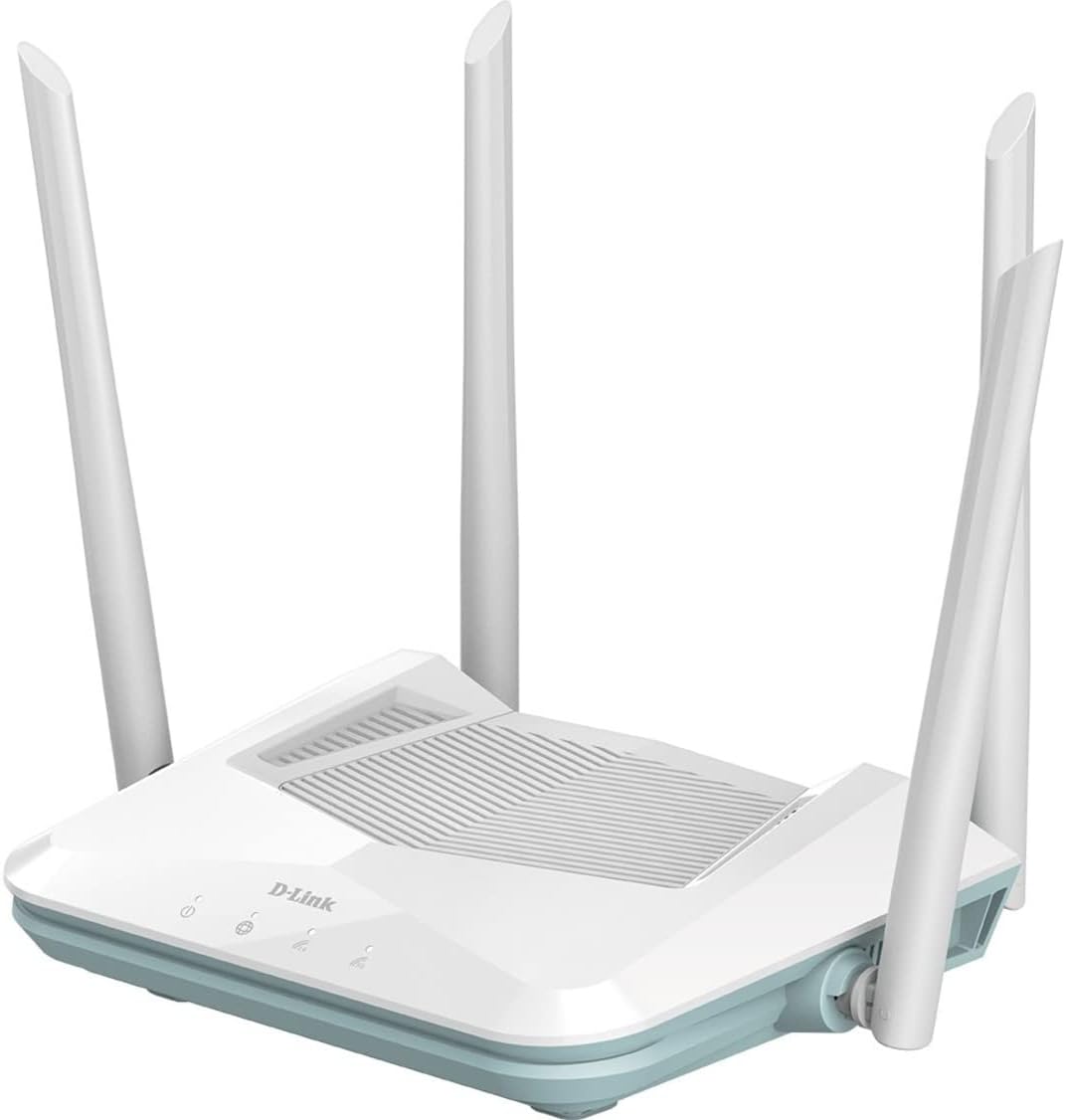 WiFi 6 Router AX1800 Mesh Dual Band Gigabit Black Pack of 2 A8106