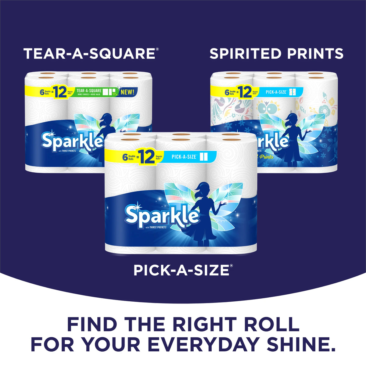 White 12 Double Rolls Paper Towels B500