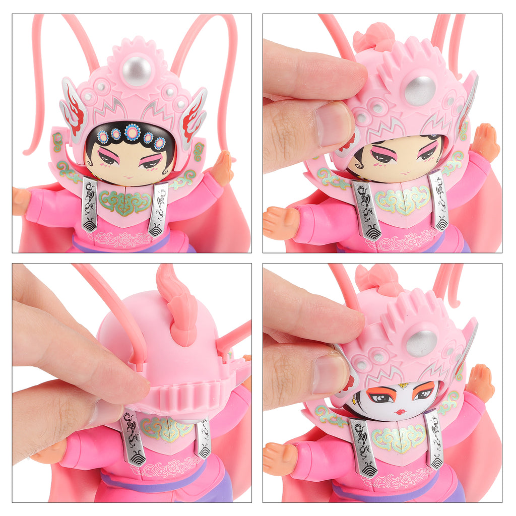 2pcs Chinese Ancient Sichuan Opera Face Changing Doll Ornament K1850