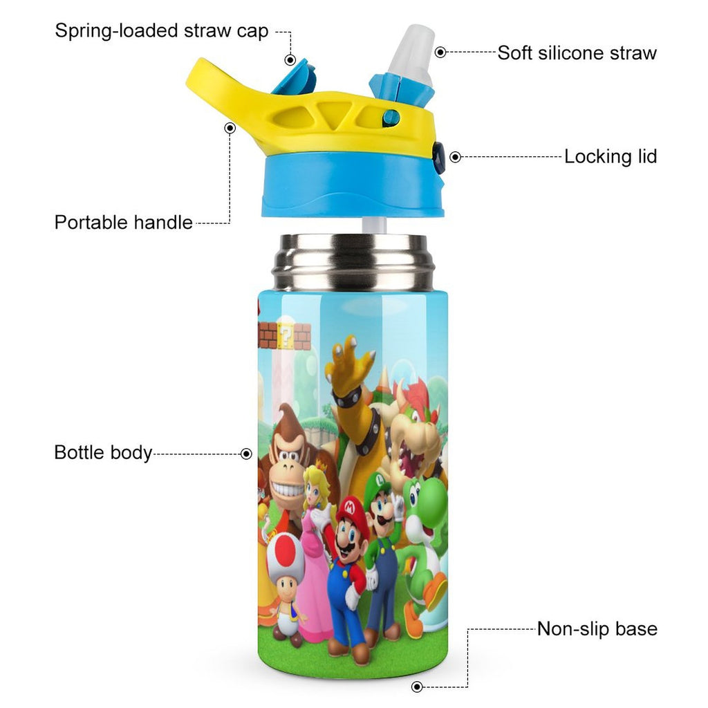 Insulated Stainless Steel Water Bottle With Straw Q91833