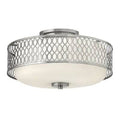 3-Light Semi Flush Mount Chrome/White K66238