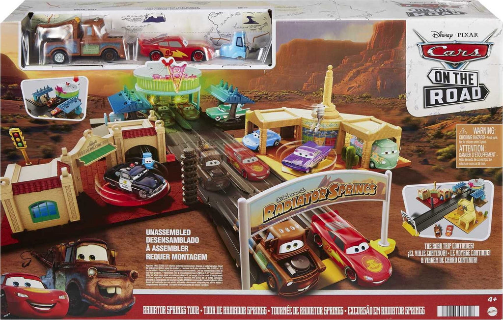 Radiator Springs Tour Playset with 2 Toy Cars & Light-Up Countdown T333
