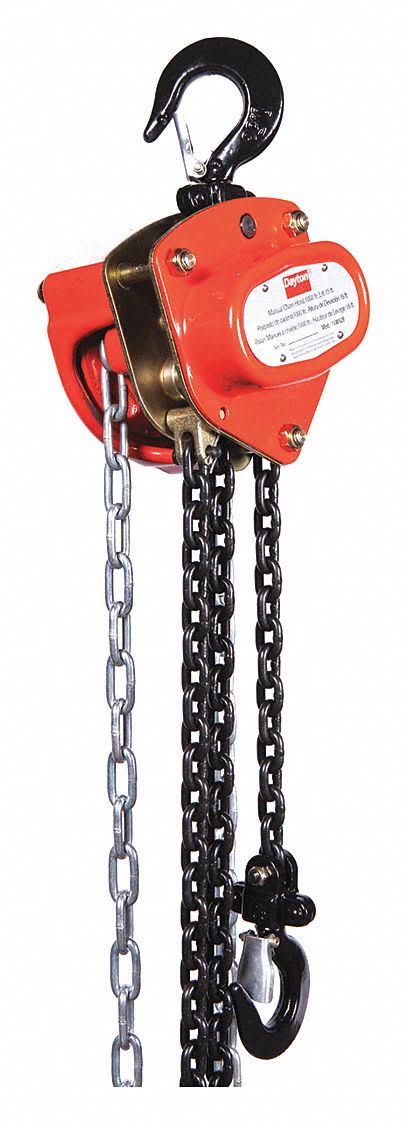 Manual Chain Hoist, 1000 lb, Lift 15 ft. C8419