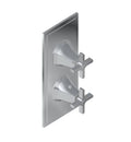 Polished Nickel Thermostatic Valve Trim Plate with Cross Handle V5041
