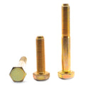 3/4x22-10 x 8x22 (PT) Coarse Thread Grade 8 Hex Cap Screw Alloy Steel Yellow Zinc Plated Z495020