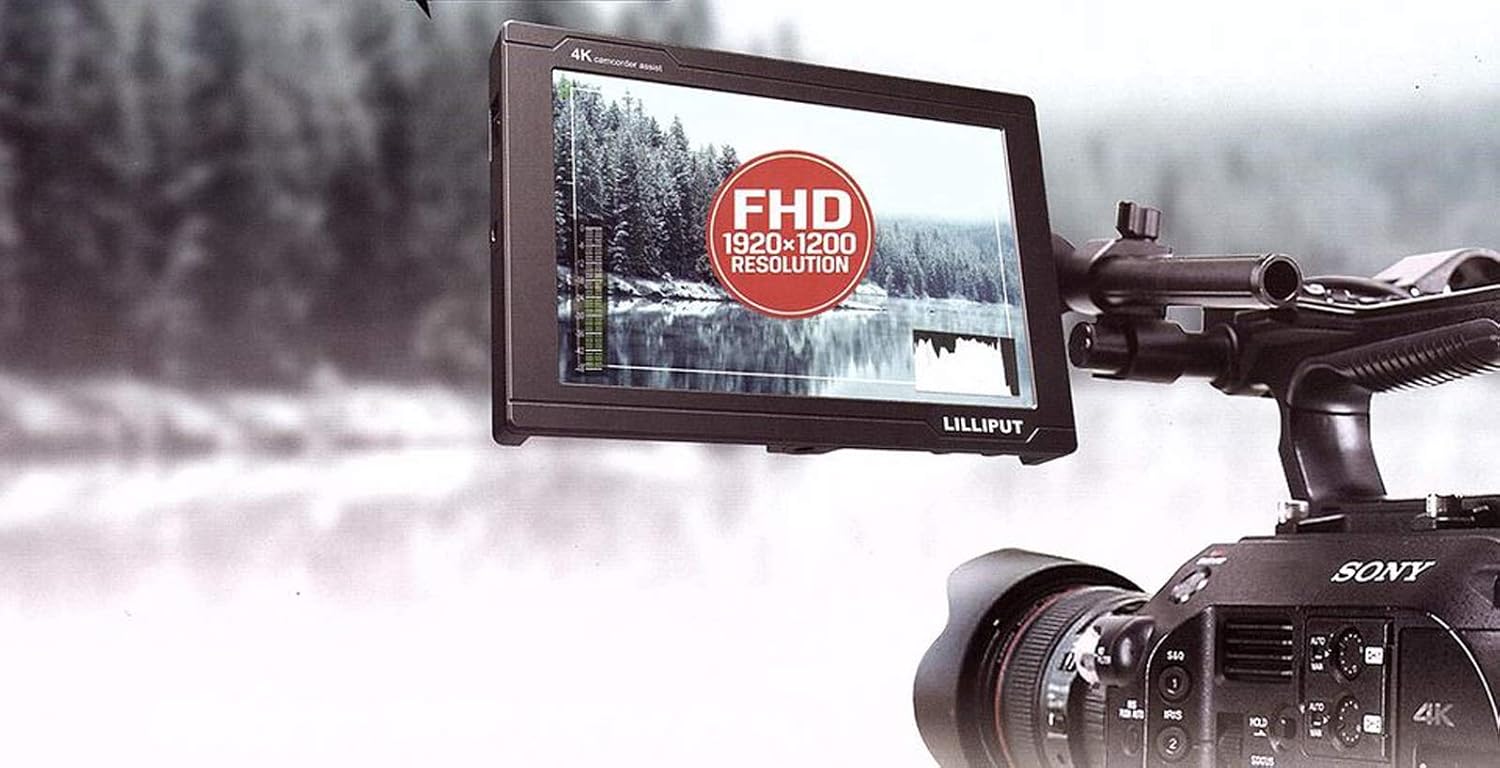 7 inch Full HD 1920x1200 4K HDMI 3G-SDI On Camera Field Display Monitor with Battery and Charger I6812