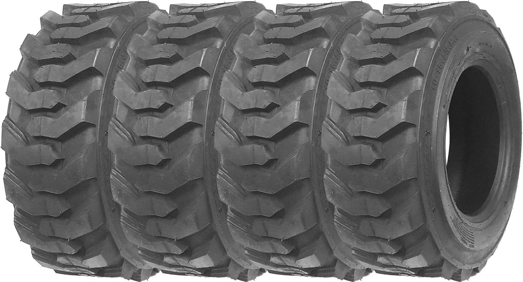 Set of 4 Heavy Duty 10-16.5 10 ply Skid Steer Tires E813