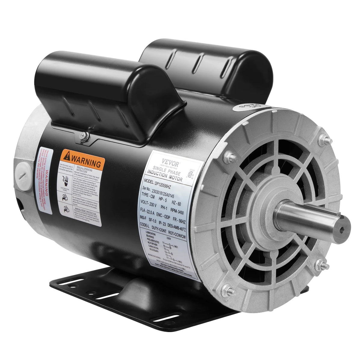 5HP 230V 22 Amps 3450RPM Air Compressor Electric Motor G71065