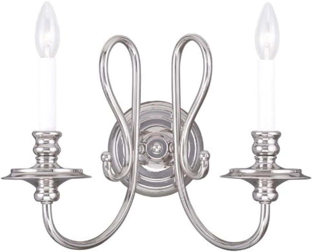 Polished Nickel 2-Light Wall Sconce P557