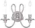 Polished Nickel 2-Light Wall Sconce P557