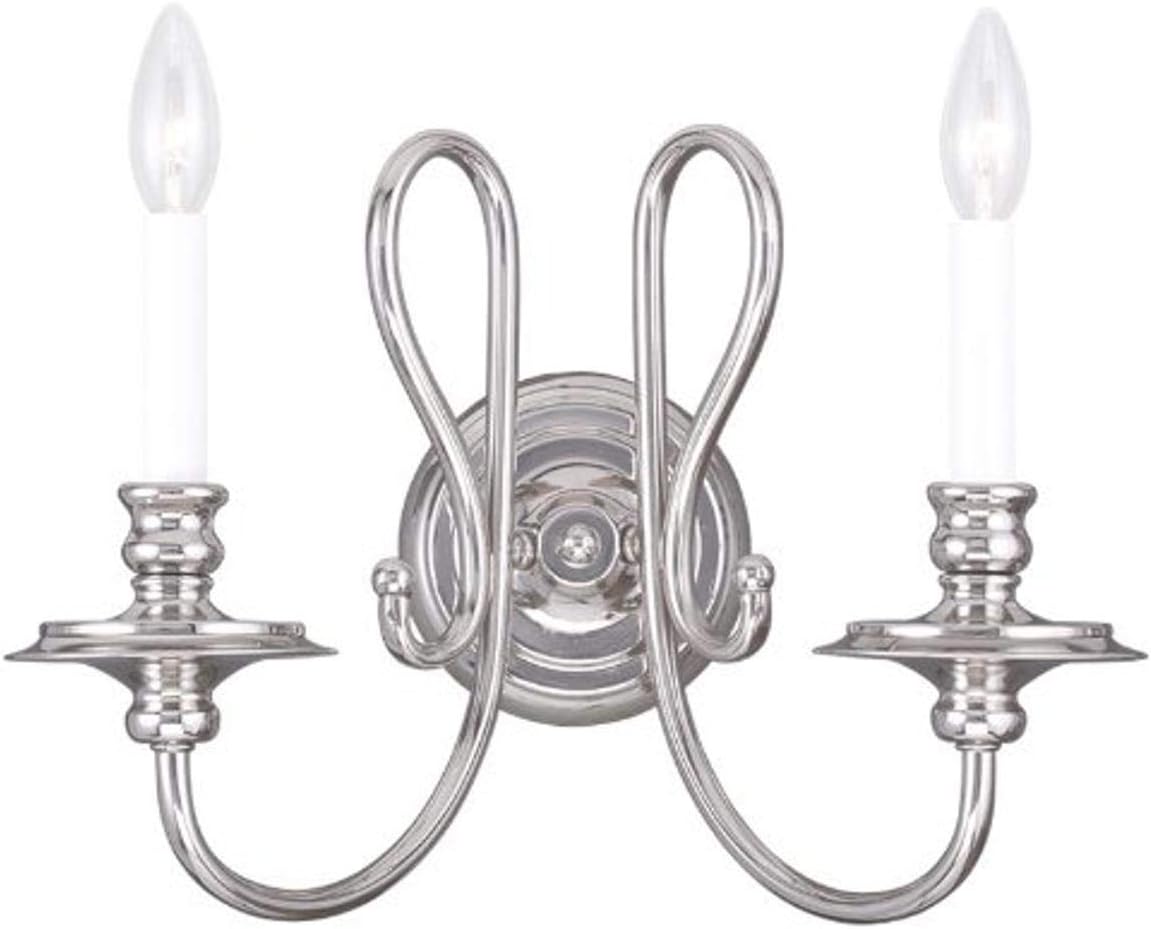 Polished Nickel 2-Light Wall Sconce P557