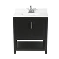Espresso Bath Vanity with Cultured Marble Top with Backsplash I42727