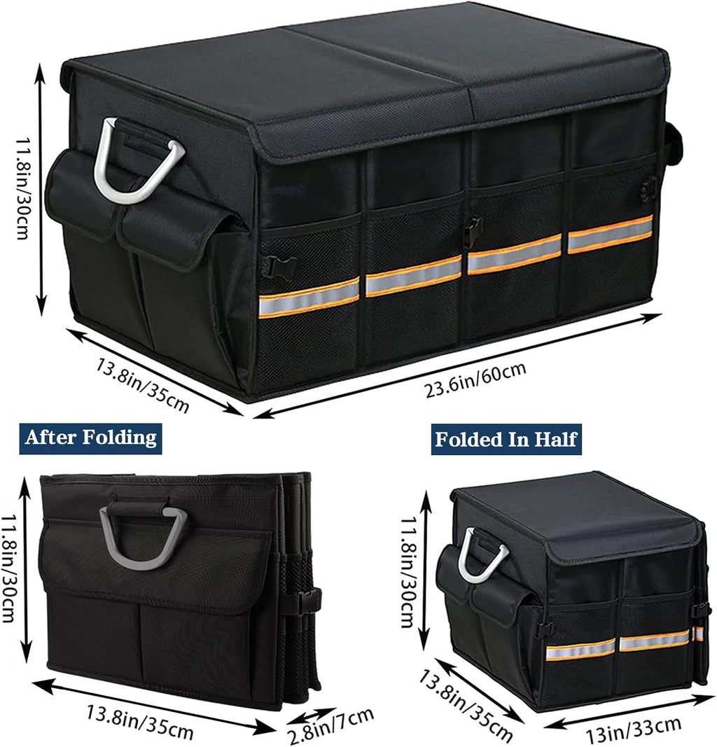 Black Pack of 2 Multi-Compartment Car Trunk Organizer Z729