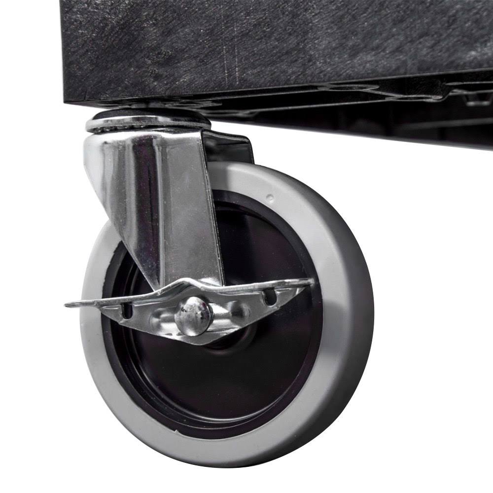 Black Flat Top/Bottom & Tub Middle Shelf Cart X4883
