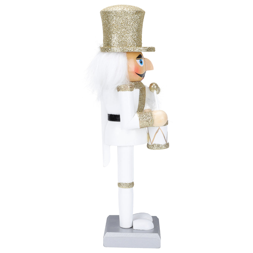 White Wooden Nutcracker Soldier Doll Christmas Decor A5094