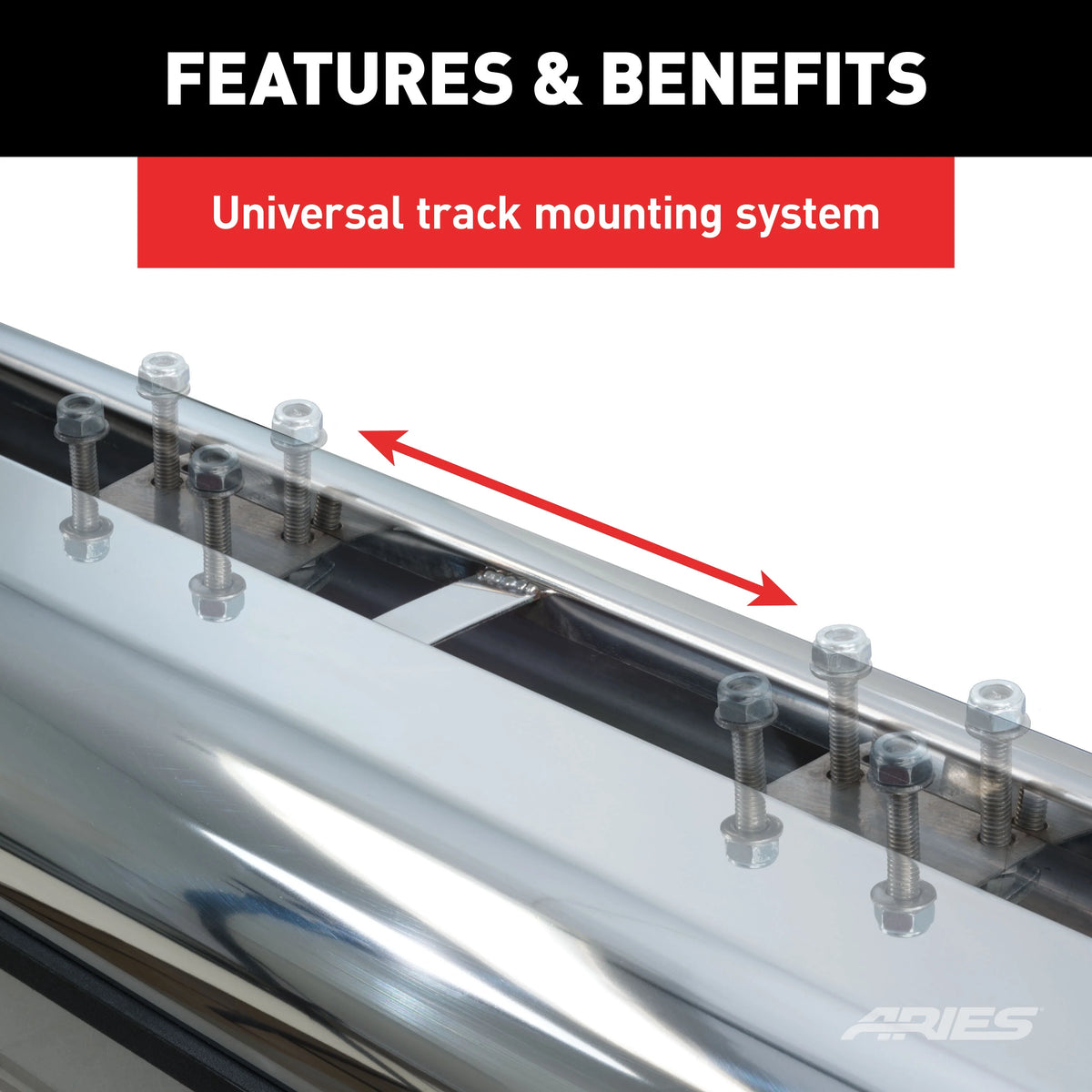Oval Black Aluminum Nerf Bars for Ford F-150 O626725