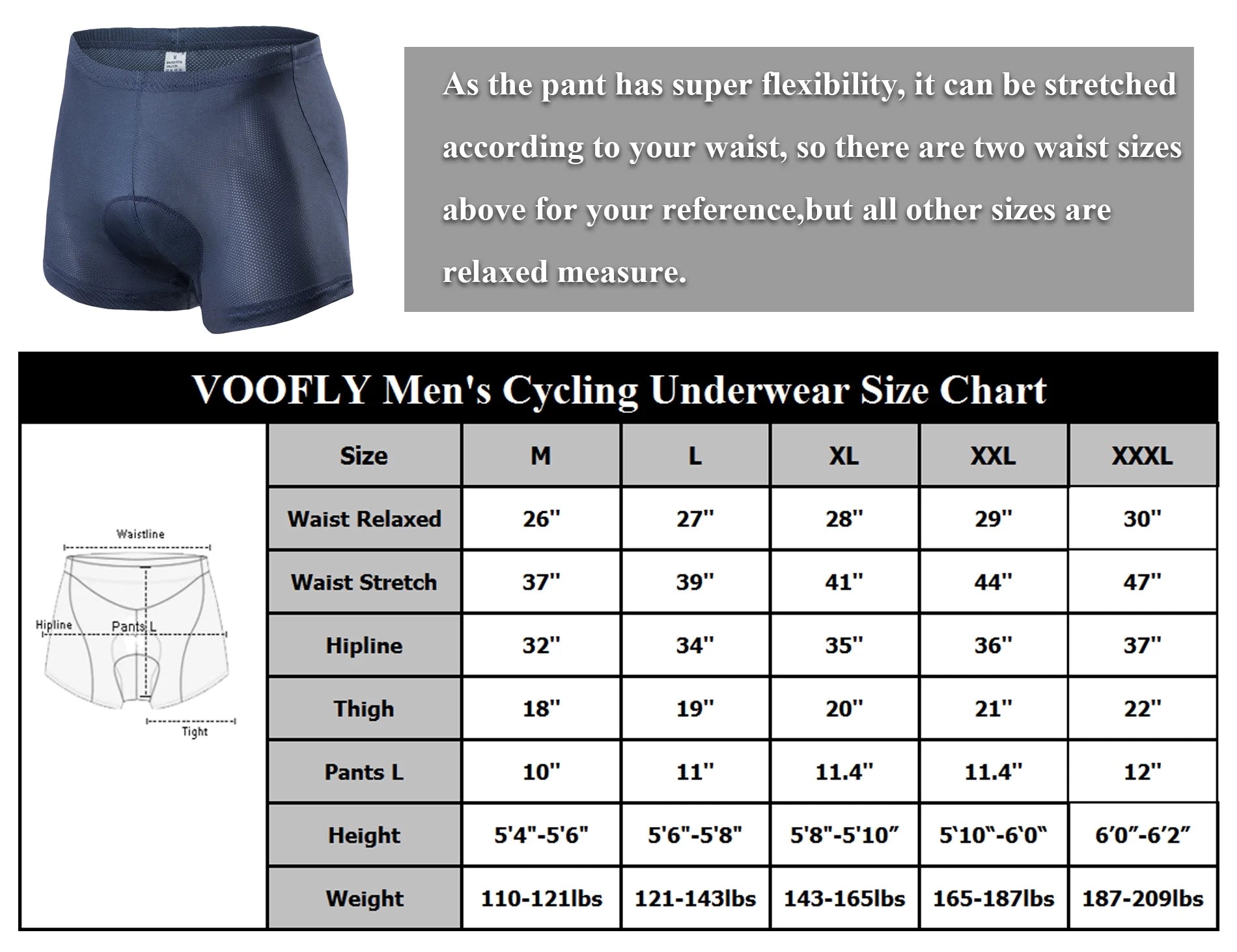 Blue M Padded Cycling Bike Shorts C437